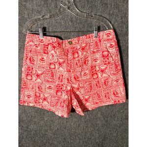 Lilly Pulitzer Kylar Seaside Harbour 5" Shorts Womens 12 Coastal Summer Red